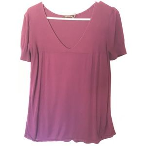 🧜‍♀️The limited plum ribbed baby doll top